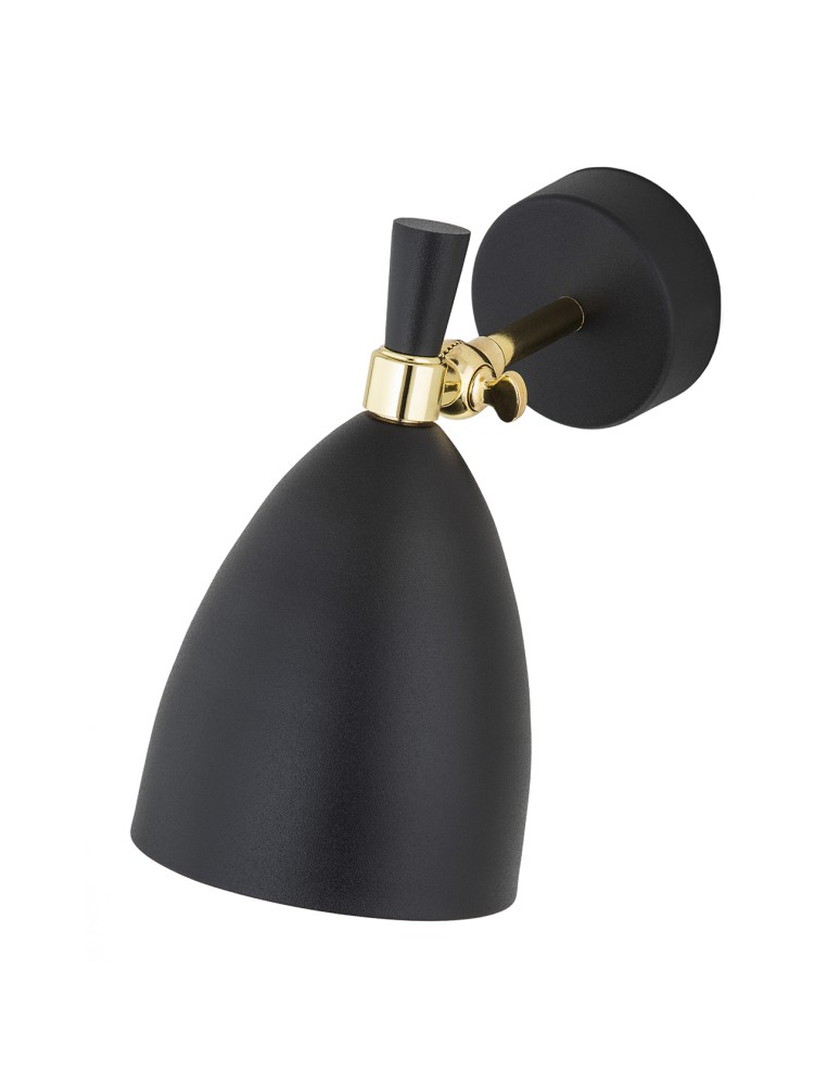 Loft wall lamps - industrial - Argon CHARLOTTE wall lamp 1 pł. 1x15W (max) black structure brass elements 4701 - product kolory-swiatla.pl 3