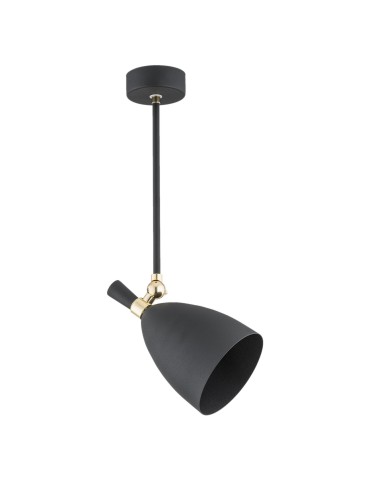 Argon CHARLOTTE lampa wisząca 1 pł. 1x15W (max) czarny struktura elementy mosiądzowane 4686 - produkt 2