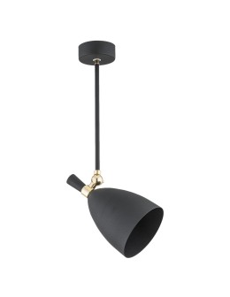 Argon CHARLOTTE lampa wisząca 1 pł. 1x15W (max) czarny struktura elementy mosiądzowane 4686 - produkt 2