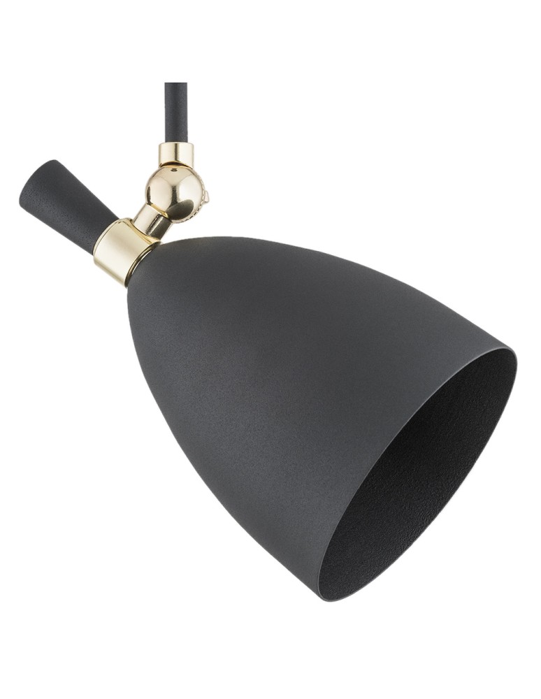 Spotlight ceiling lamps - Argon CHARLOTTE pendant lamp 1 pł. 1x15W (max) black structure brass elements 4686 - product kolory-swiatla.pl 3