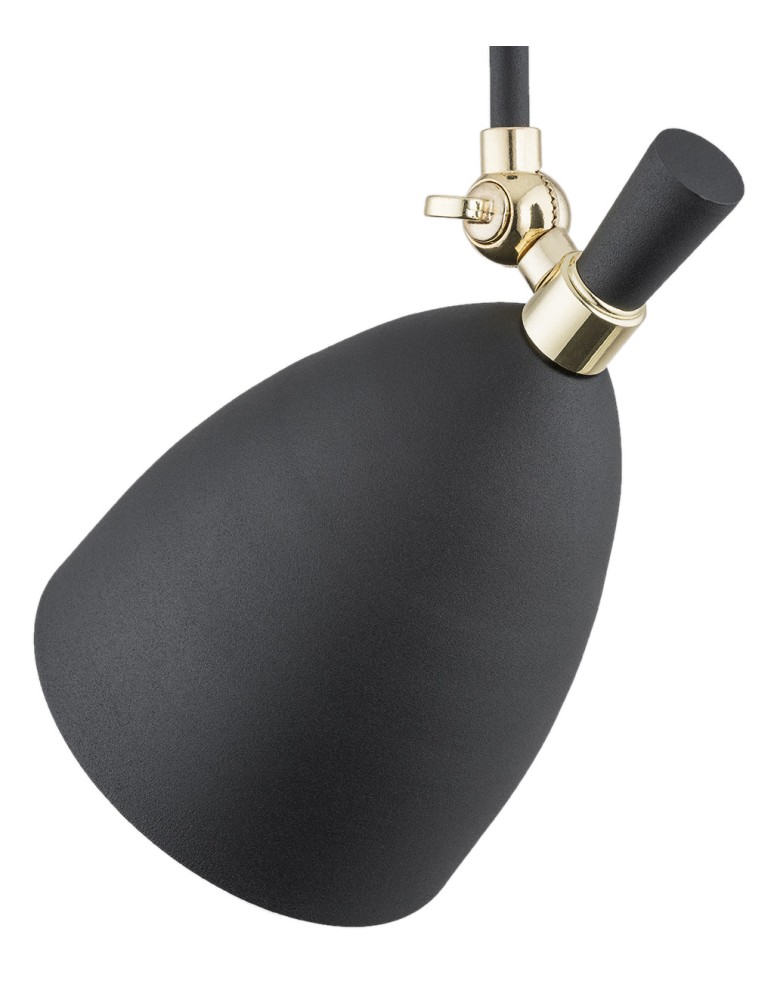Spotlight ceiling lamps - Argon CHARLOTTE pendant lamp 1 pł. 1x15W (max) black structure brass elements 4686 - product kolory-swiatla.pl 4