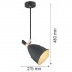 Argon CHARLOTTE lampa wisząca 1 pł. 1x15W (max) czarny struktura elementy mosiądzowane 4686