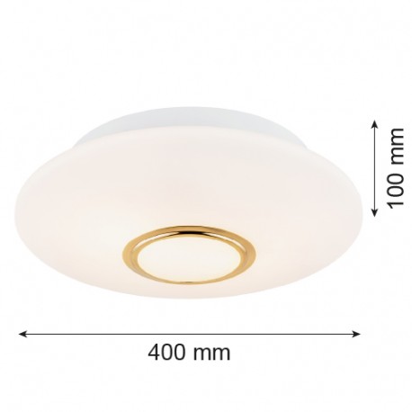 Argon CHICAGO plafon 2 pł. 2x15W (max) opal mat mosiądzowany 1030