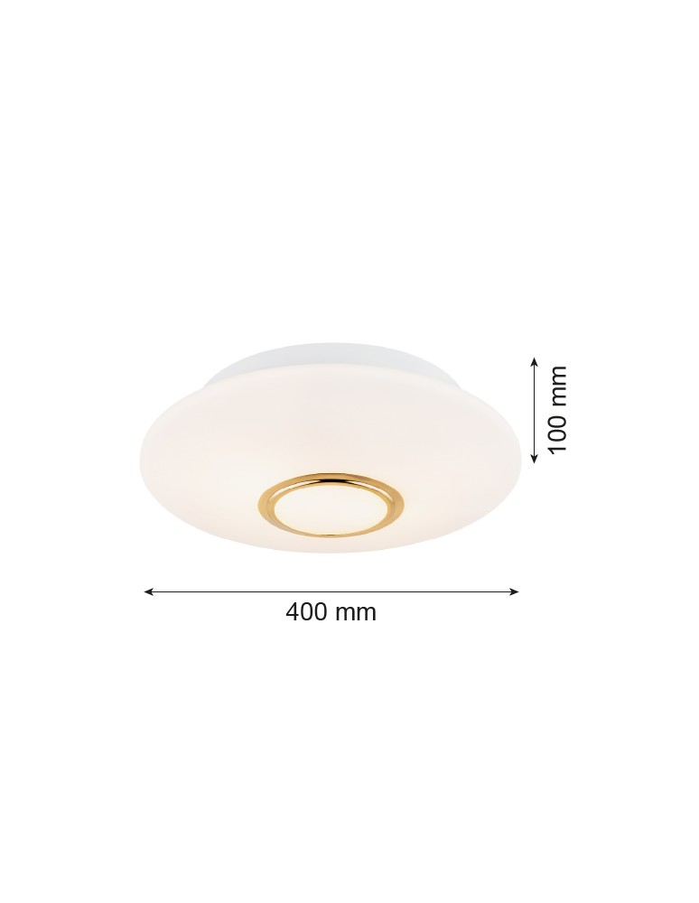 Round ceiling lamps - Argon CHICAGO plafond 2 fl. 2x15W (max) opal matt brass 1030 - product kolory-swiatla.pl 4