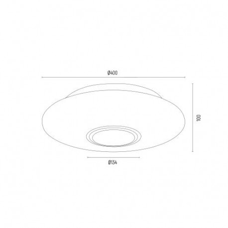 Argon CHICAGO plafon 2 pł. 2x15W (max) opal mat mosiądzowany 1030