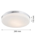 Round Plafonds - Argon SALADO plafond 3 fl. 3x15W (max) opal matt chrome 670 - product 2