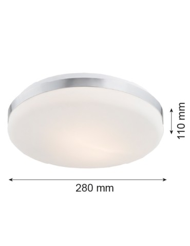Argon SALADO plafon 3 pł. 3x15W (max) opal mat chrom 670 - produkt 2
