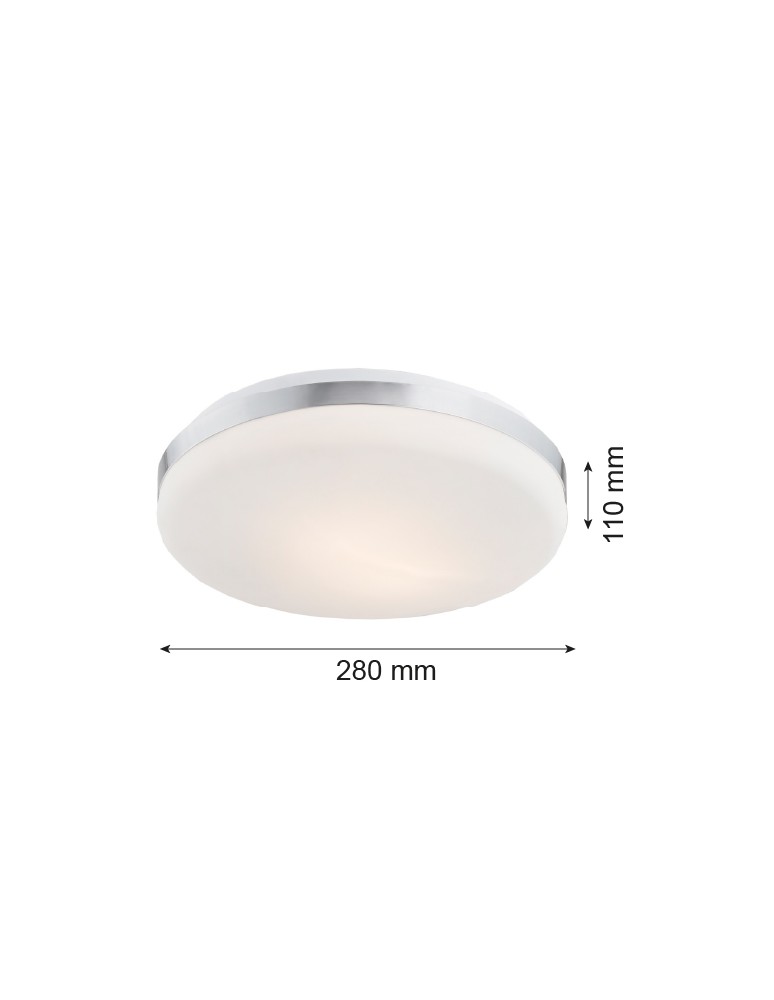Round Plafonds - Argon SALADO plafond 3 fl. 3x15W (max) opal matt chrome 670 - product kolory-swiatla.pl 2