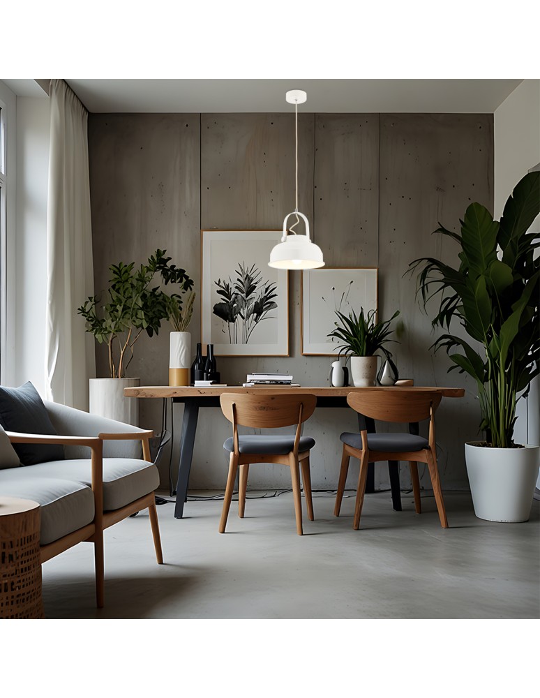 Industrial pendant lamps - Argon DAKOTA 1-fl. pendant lamp 1x15W (max) cream white 8284 - product kolory-swiatla.pl 2