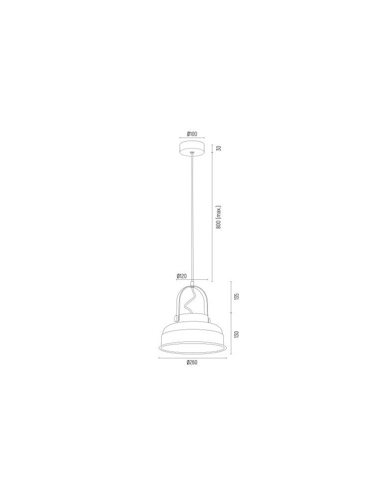 Industrial pendant lamps - Argon DAKOTA 1-fl. pendant lamp 1x15W (max) cream white 8284 - product kolory-swiatla.pl 6