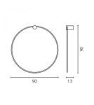 Large ceiling lamps - RAMKO Echo Circle Plafond 90 LED 67948 - product 3