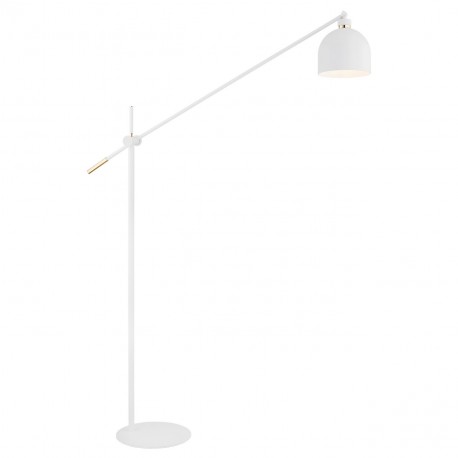 Argon DETROIT lampa podłogowa 1 pł. 1x15W (max) biały struktura elementy mosiądzowane 4734