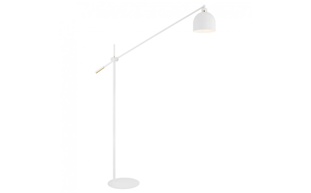 Argon DETROIT lampa podłogowa 1 pł. 1x15W (max) biały struktura elementy mosiądzowane 4734