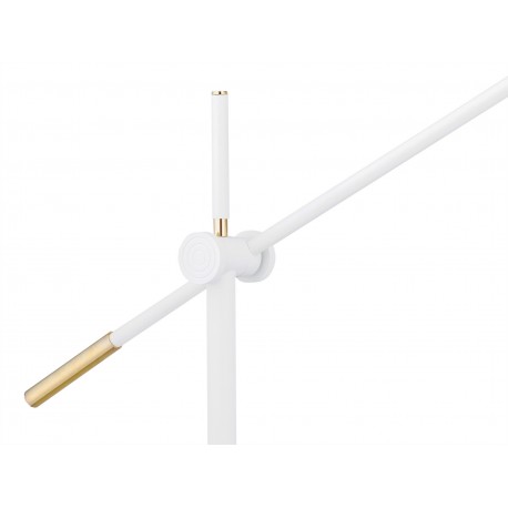 Argon DETROIT lampa podłogowa 1 pł. 1x15W (max) biały struktura elementy mosiądzowane 4734