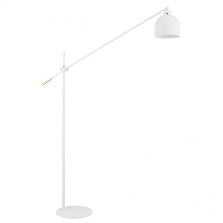 Argon DETROIT lampa podłogowa 1 pł. 1x15W (max) biały struktura elementy mosiądzowane 4734