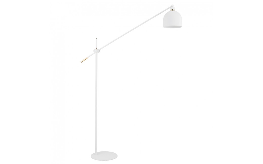 Argon DETROIT lampa podłogowa 1 pł. 1x15W (max) biały struktura elementy mosiądzowane 4734