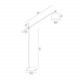 Argon DETROIT lampa podłogowa 1 pł. 1x15W (max) biały struktura elementy mosiądzowane 4734