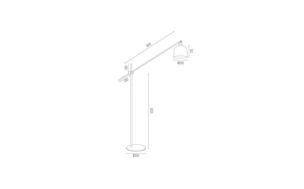 Argon DETROIT lampa podłogowa 1 pł. 1x15W (max) biały struktura elementy mosiądzowane 4734