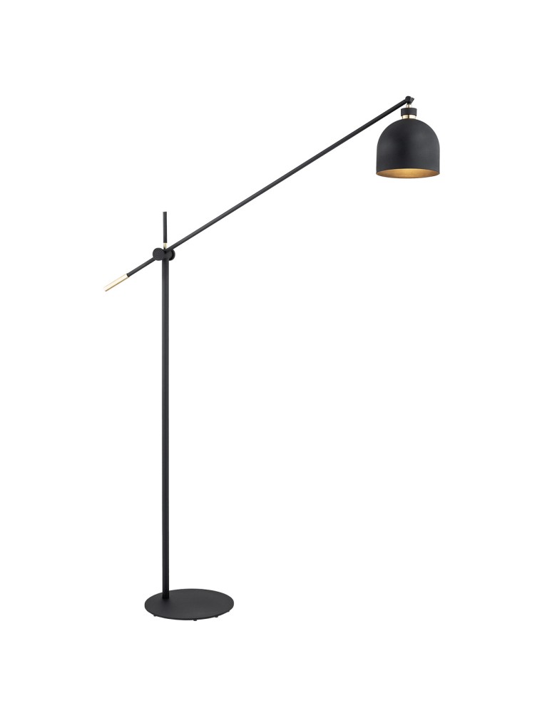 Broken floor lamps - Argon DETROIT floor lamp 1 pł. 1x15W (max) black structure brass elements 4735 - product kolory-swiatla.pl 1