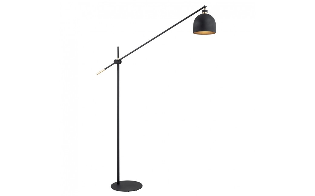 Argon DETROIT lampa podłogowa 1 pł. 1x15W (max) czarny struktura elementy mosiądzowane 4735