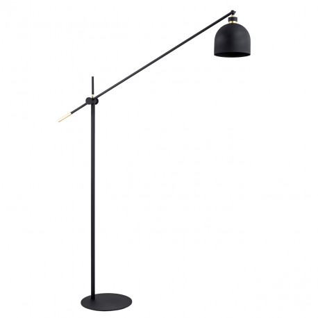 Argon DETROIT lampa podłogowa 1 pł. 1x15W (max) czarny struktura elementy mosiądzowane 4735