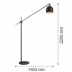Argon DETROIT lampa podłogowa 1 pł. 1x15W (max) czarny struktura elementy mosiądzowane 4735