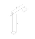 Broken floor lamps - Argon DETROIT floor lamp 1 pł. 1x15W (max) black structure brass elements 4735 - product 7
