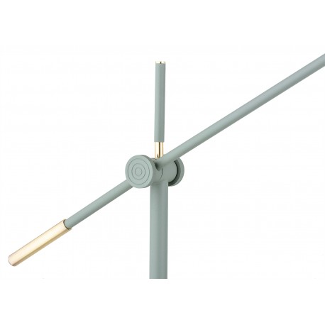 Argon DETROIT lampa podłogowa 1 pł. 1x15W (max) szałwia struktura elementy mosiądzowane 4736