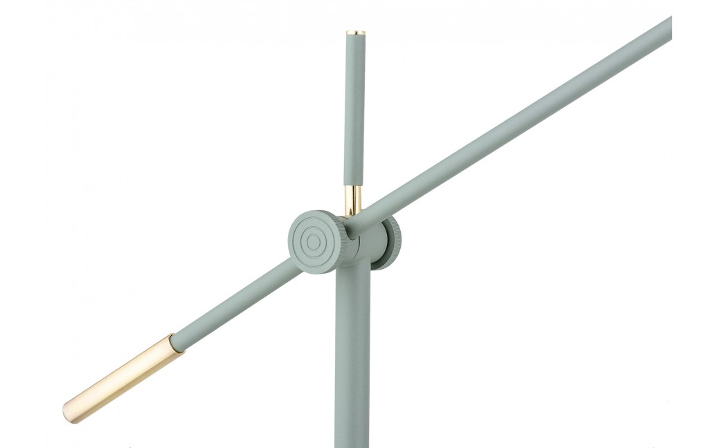 Argon DETROIT lampa podłogowa 1 pł. 1x15W (max) szałwia struktura elementy mosiądzowane 4736