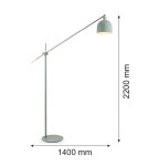 Broken floor lamps - Argon DETROIT floor lamp 1 pł. 1x15W (max) sage structure brass elements 4736 - product 6