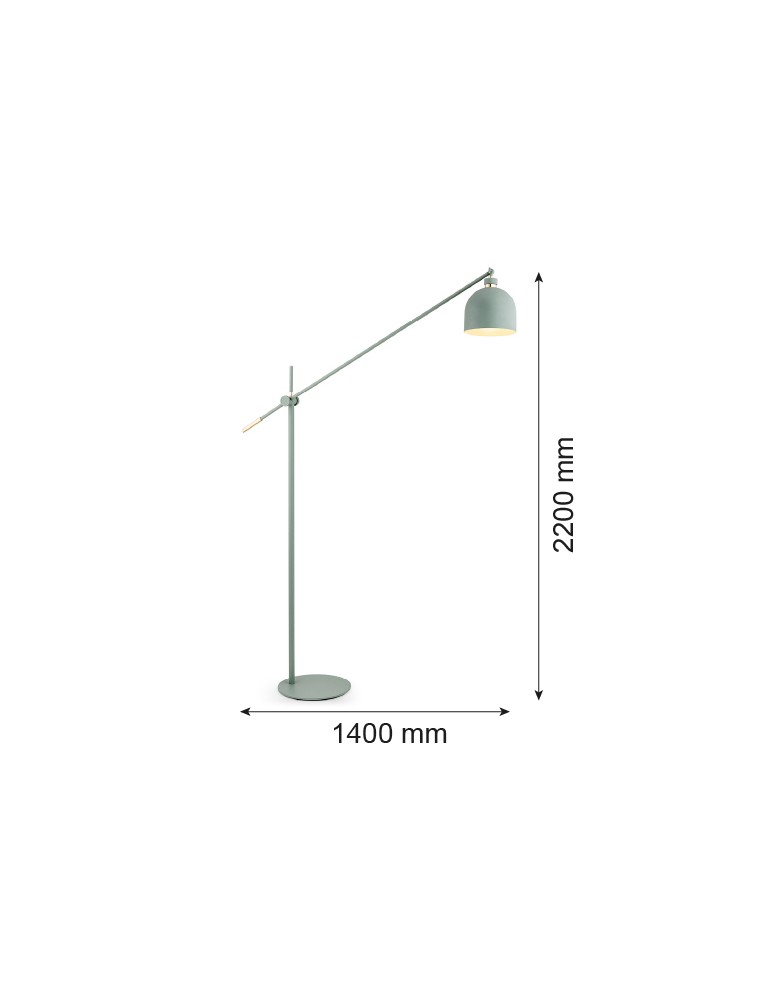 Broken floor lamps - Argon DETROIT floor lamp 1 pł. 1x15W (max) sage structure brass elements 4736 - product kolory-swiatla.pl 6