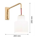 Wall lamps - Argon DIUNA wall lamp 1 pł. 1x15W (max) opal gold 8372 - product 3