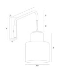 Wall lamps - Argon DIUNA wall lamp 1 pł. 1x15W (max) opal gold 8372 - product 4