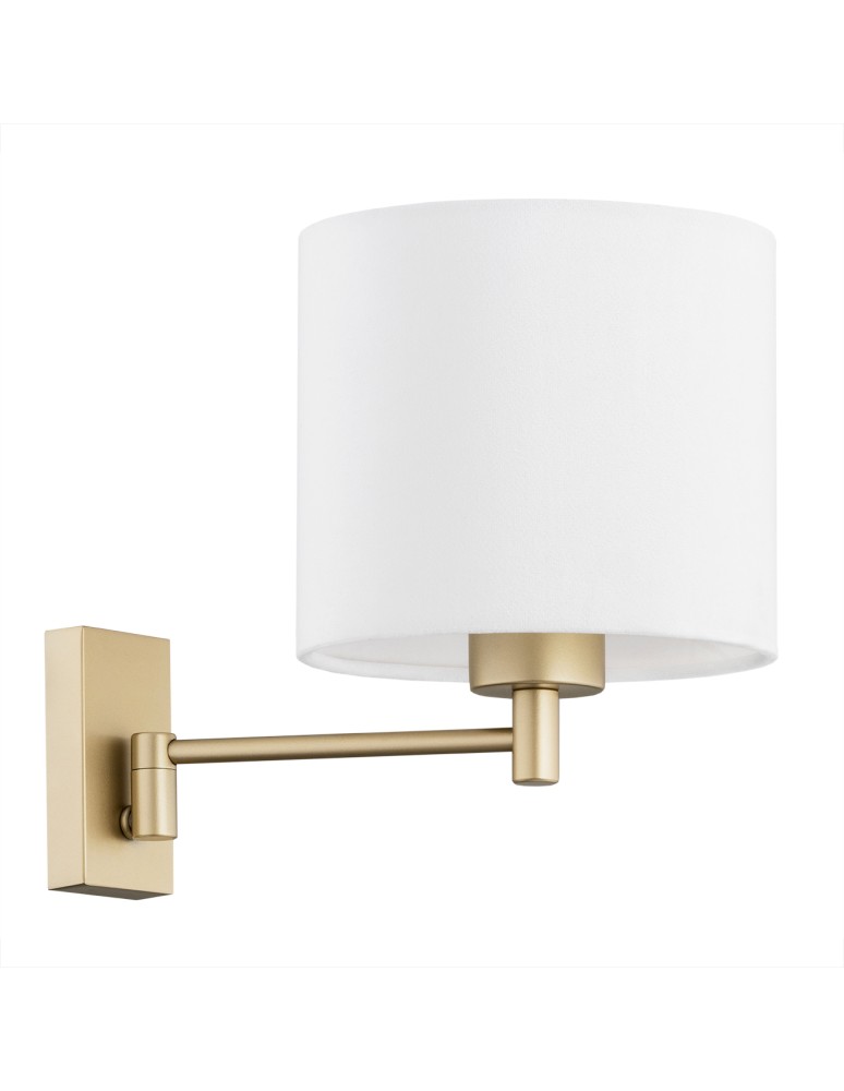 Wall lamps with lampshade - Argon DOLCE wall lamp 1 pł. 1x15W (max) white gold 8370 - product kolory-swiatla.pl 2