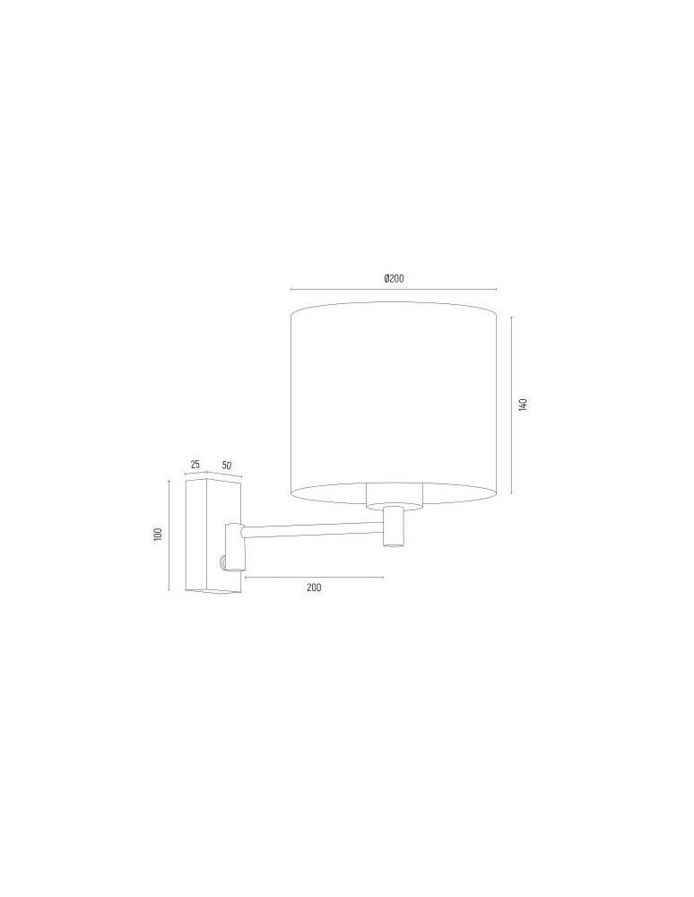 Wall lamps with lampshade - Argon DOLCE wall lamp 1 pł. 1x15W (max) white gold 8370 - product kolory-swiatla.pl 4