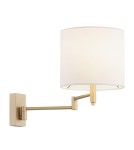 Wall lamps with lampshade - Argon DOLCE 1-light wall lamp cantilever 1x15W (max) white gold 8314 - product 1
