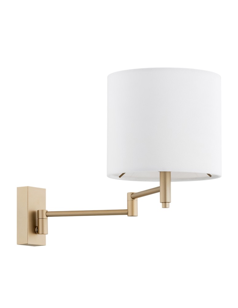 Wall lamps with lampshade - Argon DOLCE 1-light wall lamp cantilever 1x15W (max) white gold 8314 - product kolory-swiatla.pl 2