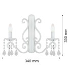 Argon DIADEMA kinkiet 2 pł. 2x7W (max) biały 7183