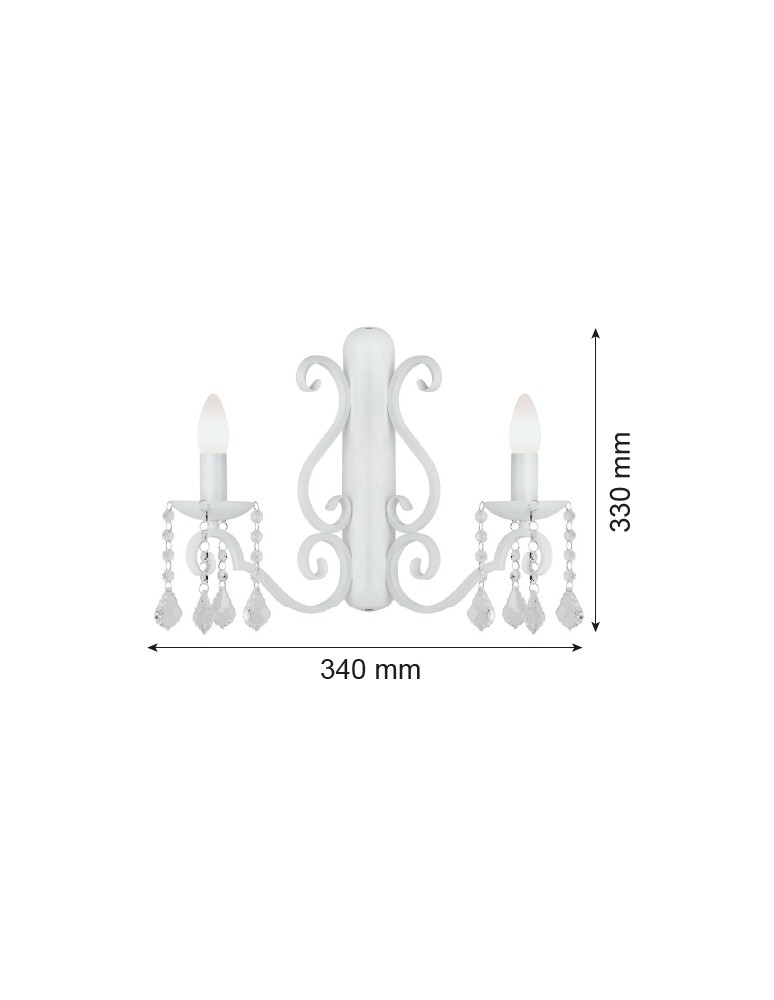 Wall lamps - Argon DIADEMA wall lamp 2 fl. 2x7W (max) white 7183 - product kolory-swiatla.pl 4