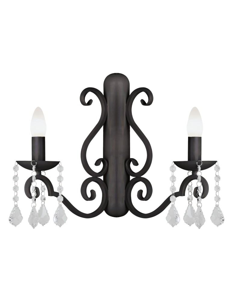 Argon DIADEMA kinkiet 2 pł. 2x7W (max) czarny 7184