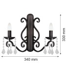Argon DIADEMA kinkiet 2 pł. 2x7W (max) czarny 7184