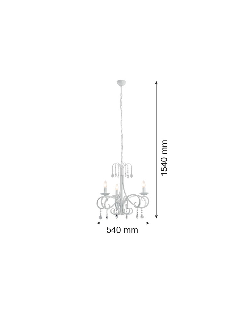 Chandeliers - Argon DIADEMA 3 fl. chandelier 3x7W (max) white 6271 - product kolory-swiatla.pl 3