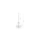 Chandeliers - Argon DIADEMA 3 fl. chandelier 3x7W (max) white 6271 - product 4