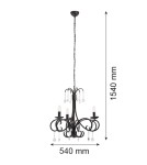 Argon DIADEMA żyrandol 3 pł. 3x7W (max) czarny 6272