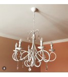 Chandeliers - Argon DIADEMA 6 fl. chandelier 6x7W (max) white 2561 - product 3