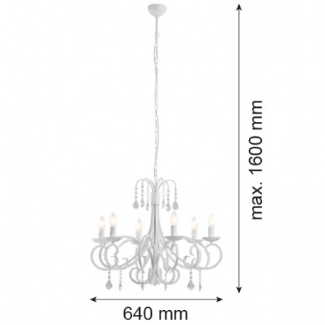 Argon DIADEMA żyrandol 6 pł. 6x7W (max) biały 2561