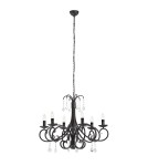 Chandeliers - Argon DIADEMA 6 fl. chandelier 6x7W (max) black 2562 - product 1