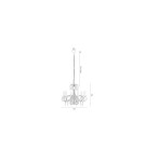 Chandeliers - Argon DIADEMA 6 fl. chandelier 6x7W (max) black 2562 - product 4