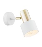 Argon DORIA kinkiet 1 pł. 1x15W (max) biały struktura mosiądz 4264