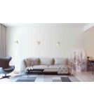 Argon DORIA kinkiet 1 pł. 1x15W (max) biały struktura mosiądz 4264